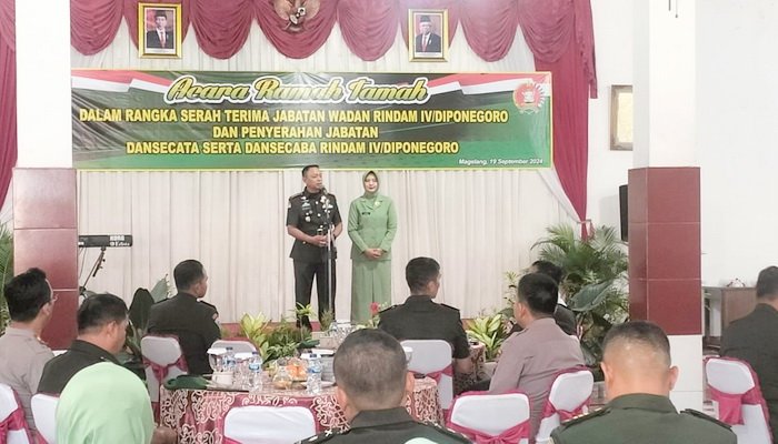 Danrindam IV Diponegoro Hadiri Ramah Tamah Dua Pejabat Baru Rindam IV Diponegoro