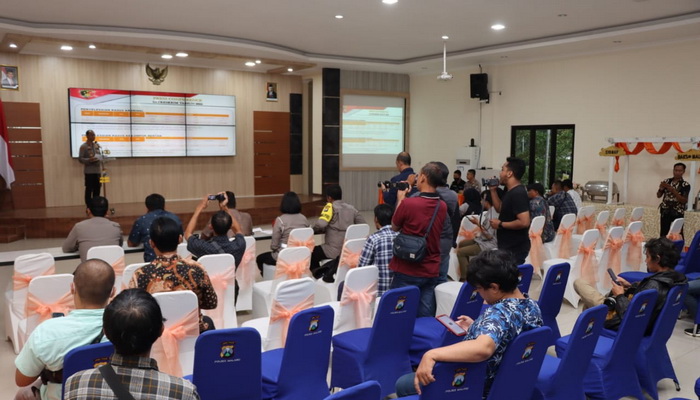 Kapolres Malang Gelar Konferensi Pers Akhir Tahun, Sampaikan Capaian Kinerja Selama 2022