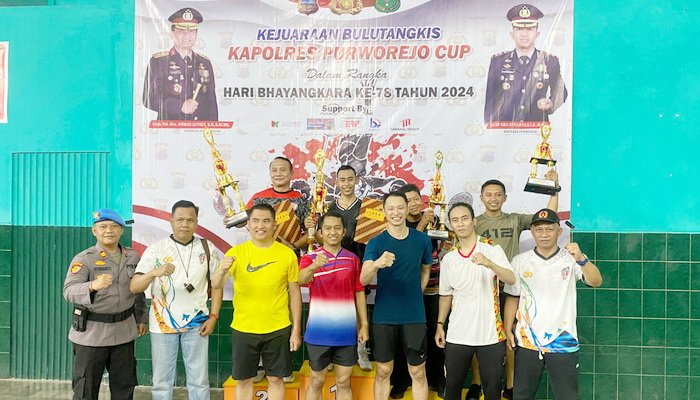 Final Turnamen Bulutangkis Kapolres Purworejo Cup 2024