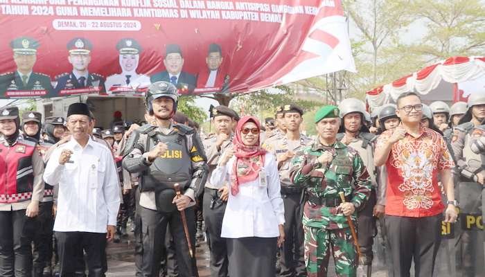 Pemkab Demak Bersama Polres Gelar Simulasi Sispamkota Pilkada 2024