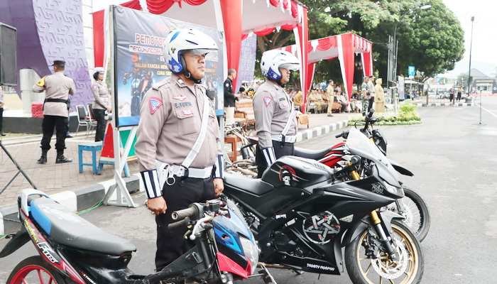 Polres Purworejo Gelar Apel ‘Deklarasi Jateng Menuju Zero Knalpot Brong’