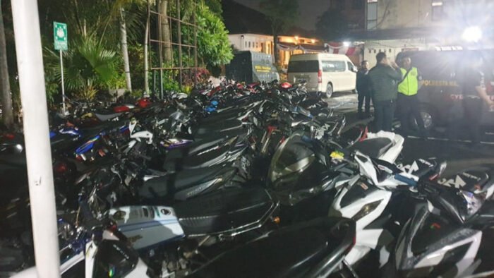 Berantas Balap Liar, Satlantas Polresta Malang Kota Kembali Amankan Puluhan Joki dan Sepeda Motor