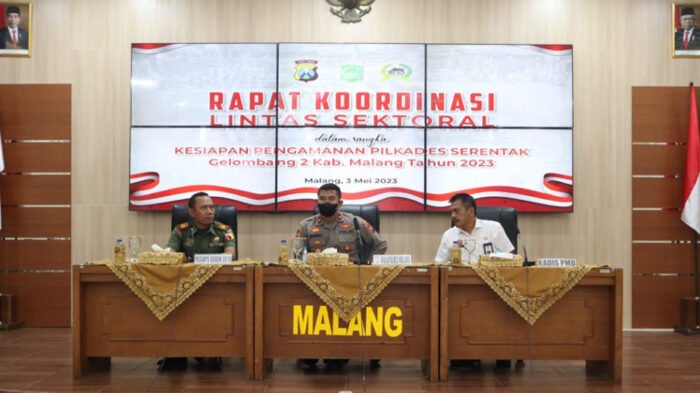 Polres Malang Gelar Rakor Lintas Sektoral, Persiapan Pengamanan Pilkades Serentak 2023